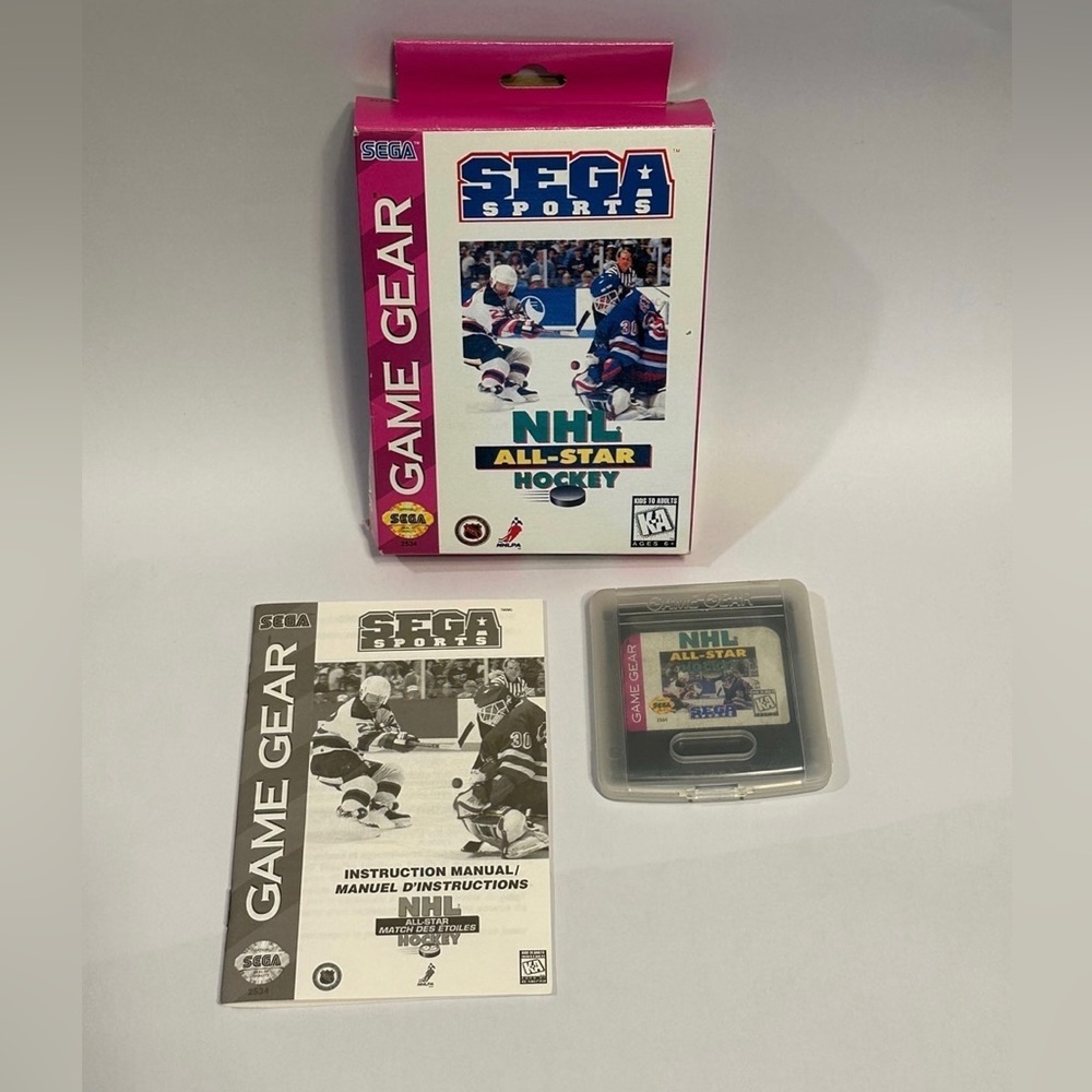 NHL All-Star Hockey Sega Game Gear - Complete CIB - Tested & Works - ‘95 Vintage